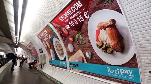 Recipay.com dans votre métro! au faite! on achète vos recettes!! how cool iz that?