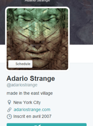 Adario est un journaliste reconnue de Mashable, mais quelle bio twitter catastrophique